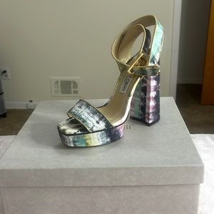 Beautiful Jimmy Choo platform tie-dye sandals 38.5